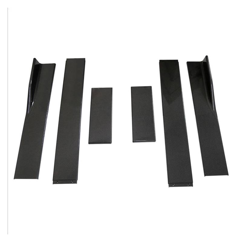 Auto-Seitenschweller, 2M Universal-Auto-Seitenschweller-Stoßstangenverlängerungen, schwarz/Karbonfaser-Stil, Auto-Stoßstangen-Seitenständer-Erweiterungen, kompatibel for BMW Benz Ford Focus(Carbon Fib von CNZLUVNS