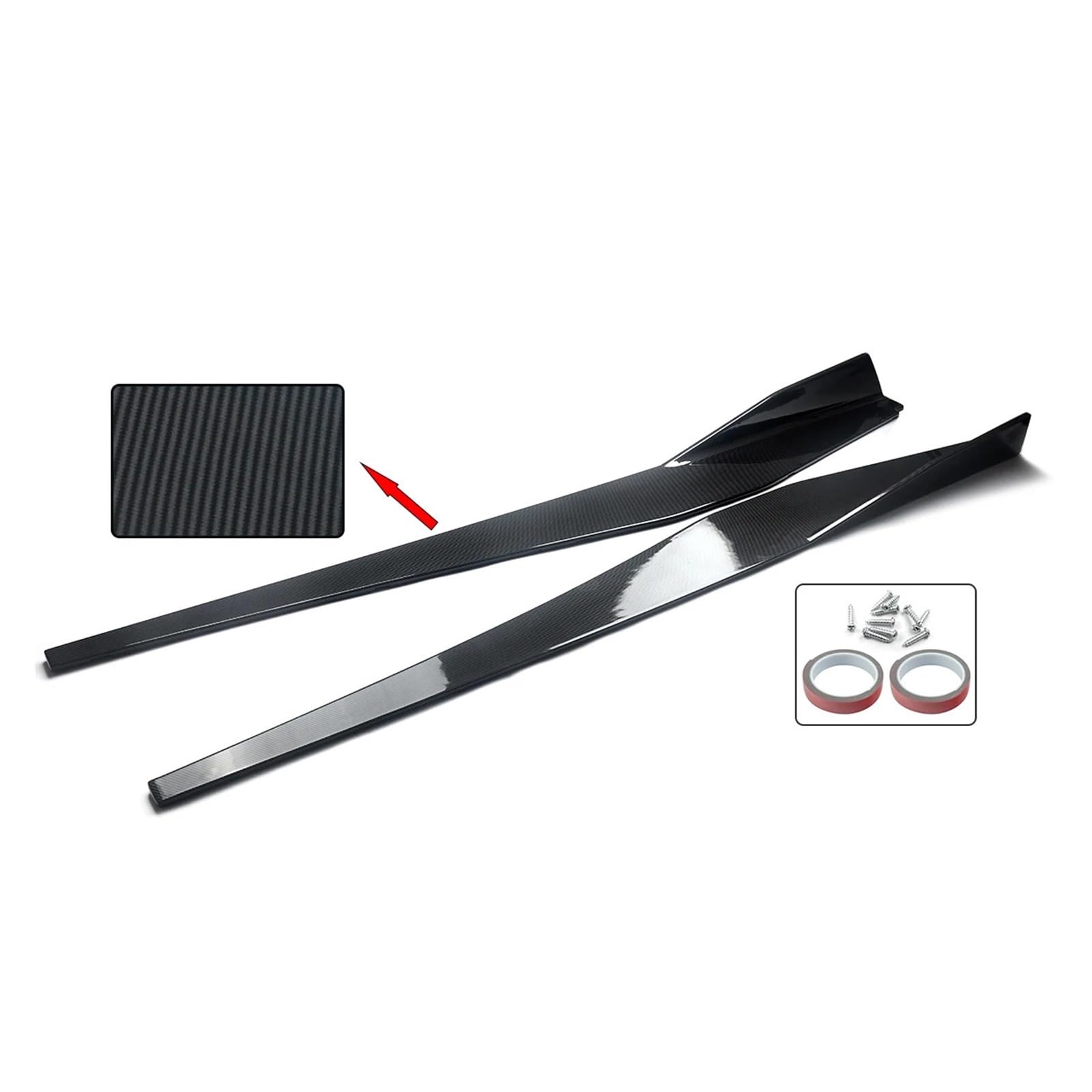 Auto-Seitenschweller, 2X 5VM Style Carbon Look ABS Seitenschweller Verlängerungslippe kompatibel for Corvette C8 2020-2024 Auto-Seitenschweller, 2X 5VM Style Carbon Look ABS Seitenschweller Verlängerungslippe kompatibel for Corvette C8 2020-2024 von CNZLUVNS