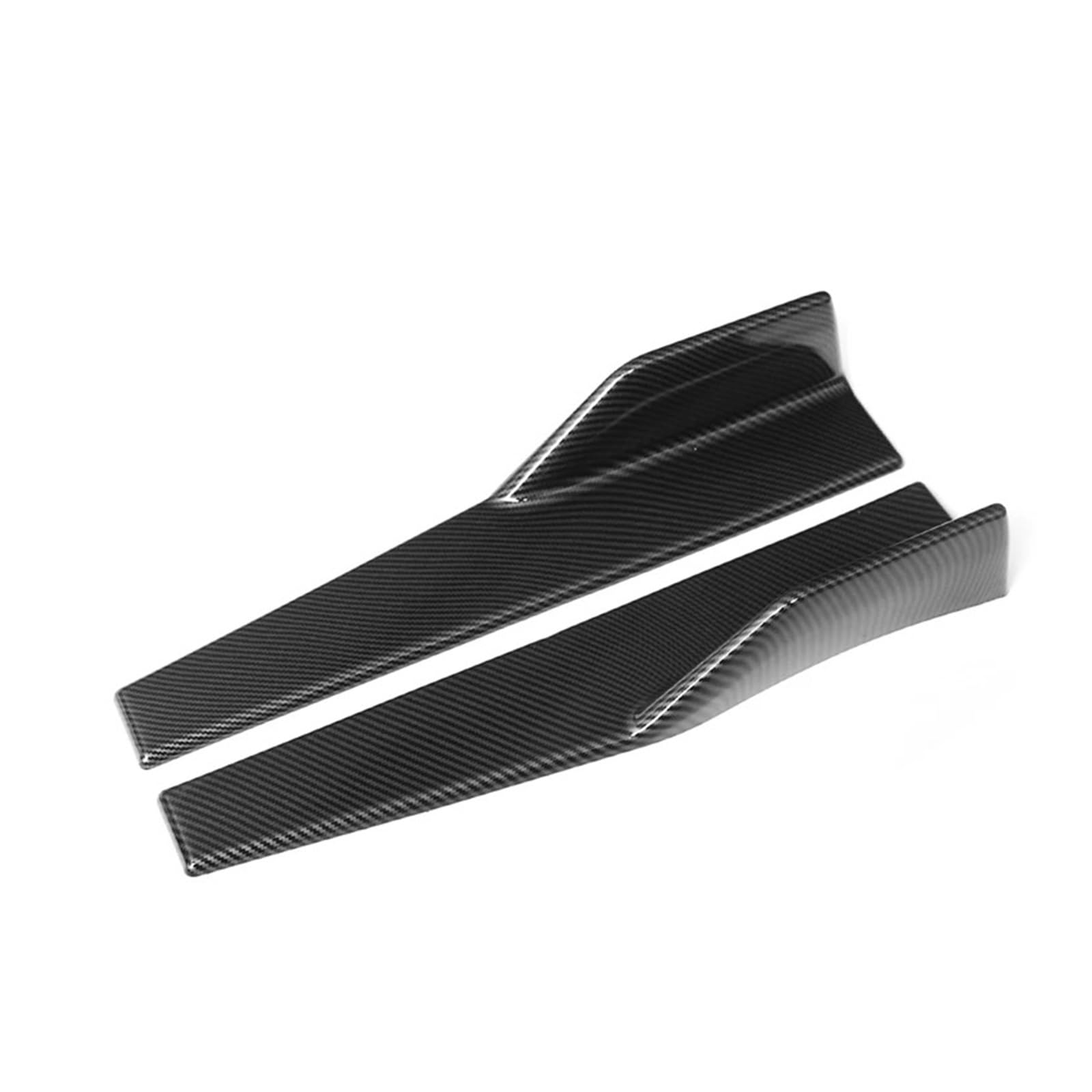 Auto-Seitenschweller, 45 cm Kohlefaser-Look/Schwarz Universal Auto Heckstoßstange Splitter Lip Spoiler Körper Seitenschweller Diffusor Kompatibel for Benz for Ford for Civic(B) von CNZLUVNS