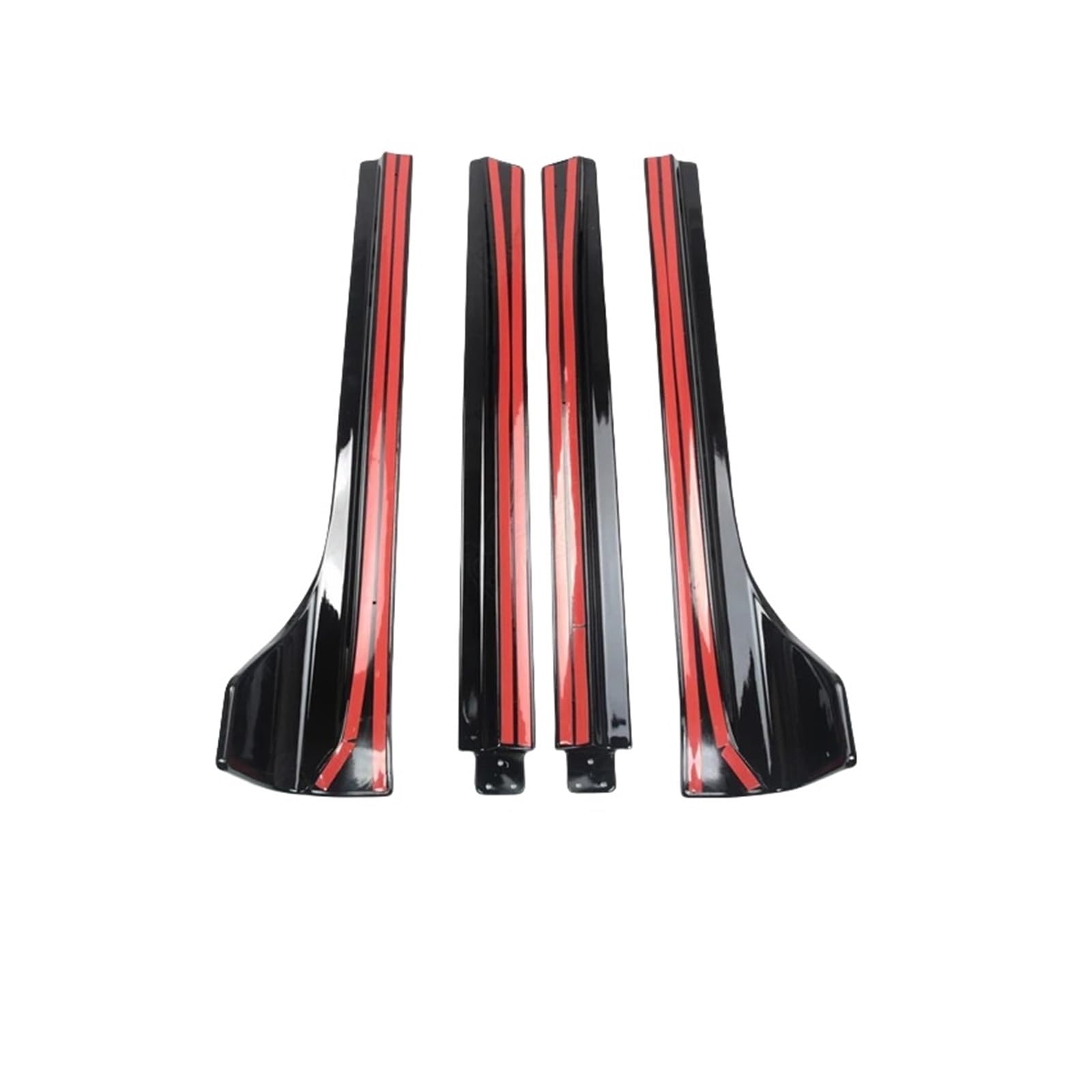 Auto-Seitenschweller, 4Pcs Auto Seitenschweller Verlängerung Rocker Panels Lip Splitter Spoiler Autoscooter Zubehör Kompatibel for Tesla Modell Y 2018 2019 2020 2021(Bright black) von CNZLUVNS