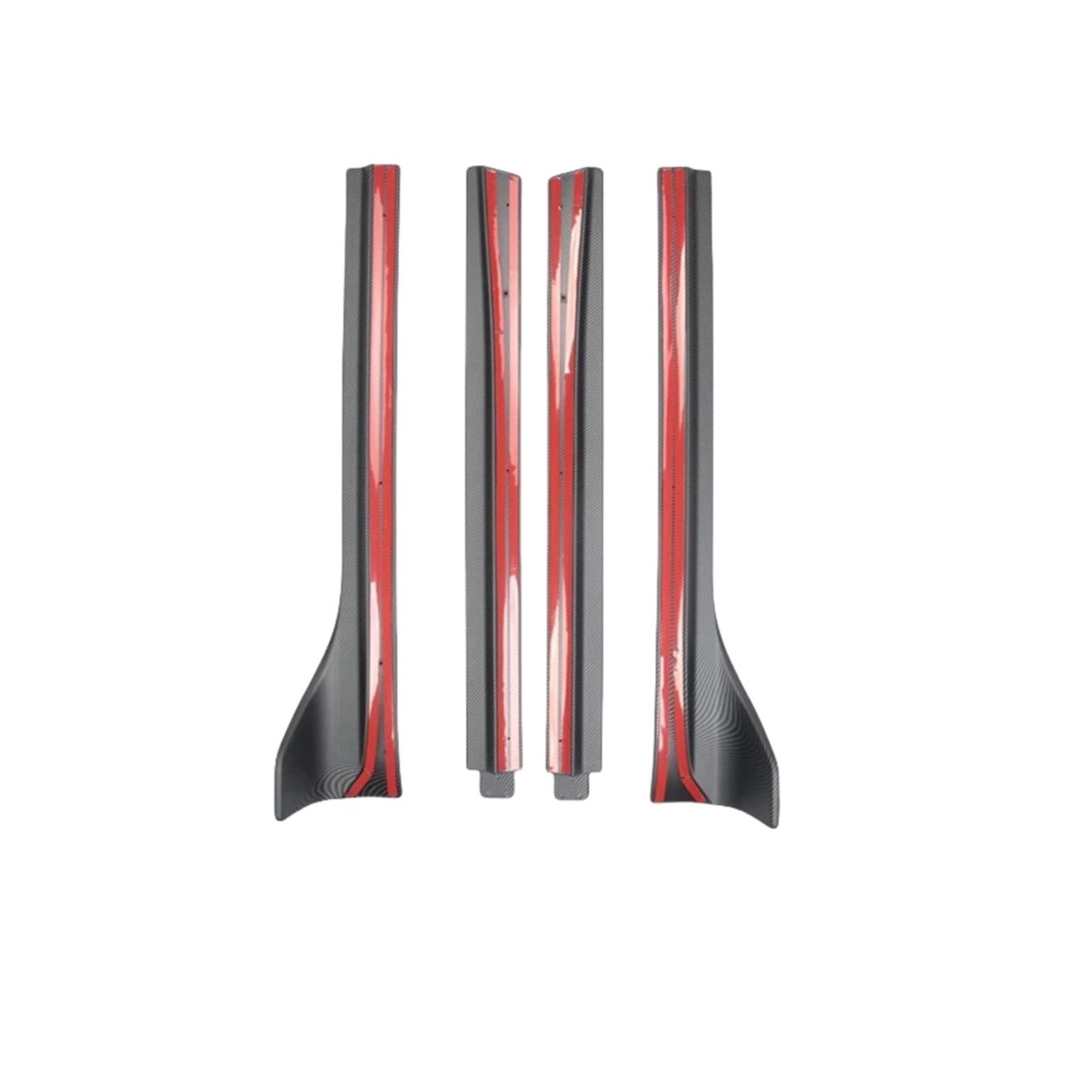 Auto-Seitenschweller, 4Pcs Auto Seitenschweller Verlängerung Rocker Panels Lip Splitter Spoiler Autoscooter Zubehör Kompatibel for Tesla Modell Y 2018 2019 2020 2021(Matte carbon fiber) von CNZLUVNS