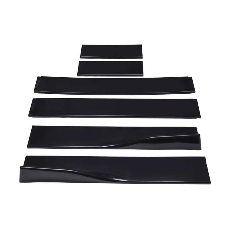 Auto-Seitenschweller, 6 Stück 2 m Universal-Auto-Seitenschweller Winglet-Verlängerungen Splitter Körperschürze Lippe kompatibel Compatible For BMW Compatible For Benz Compatible For Audi Schwarz RU US von CNZLUVNS