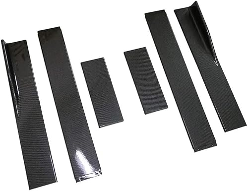 Auto-Seitenschweller, 78,7"/86,6" Seitenschweller kompatibel for VW Jetta MK6 Golf MK7 GTI Verlängerungssplitter Schürze Lippensplitter Winglet Autozubehör(78.7in Carbon Look) von CNZLUVNS