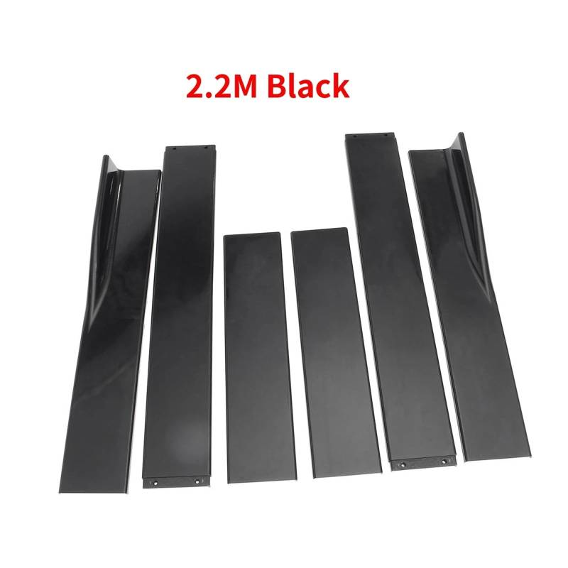 Auto-Seitenschweller, 78,7"/86,6" Seitenschwellerverlängerung Universal kompatibel for AUDI A3 A4 A5 A6 A7 A8 Q3 Q5 Q7 RS5 RS6 RS7 S3 S4 Schürze Winglet Autozubehör(86.8IN Black) von CNZLUVNS