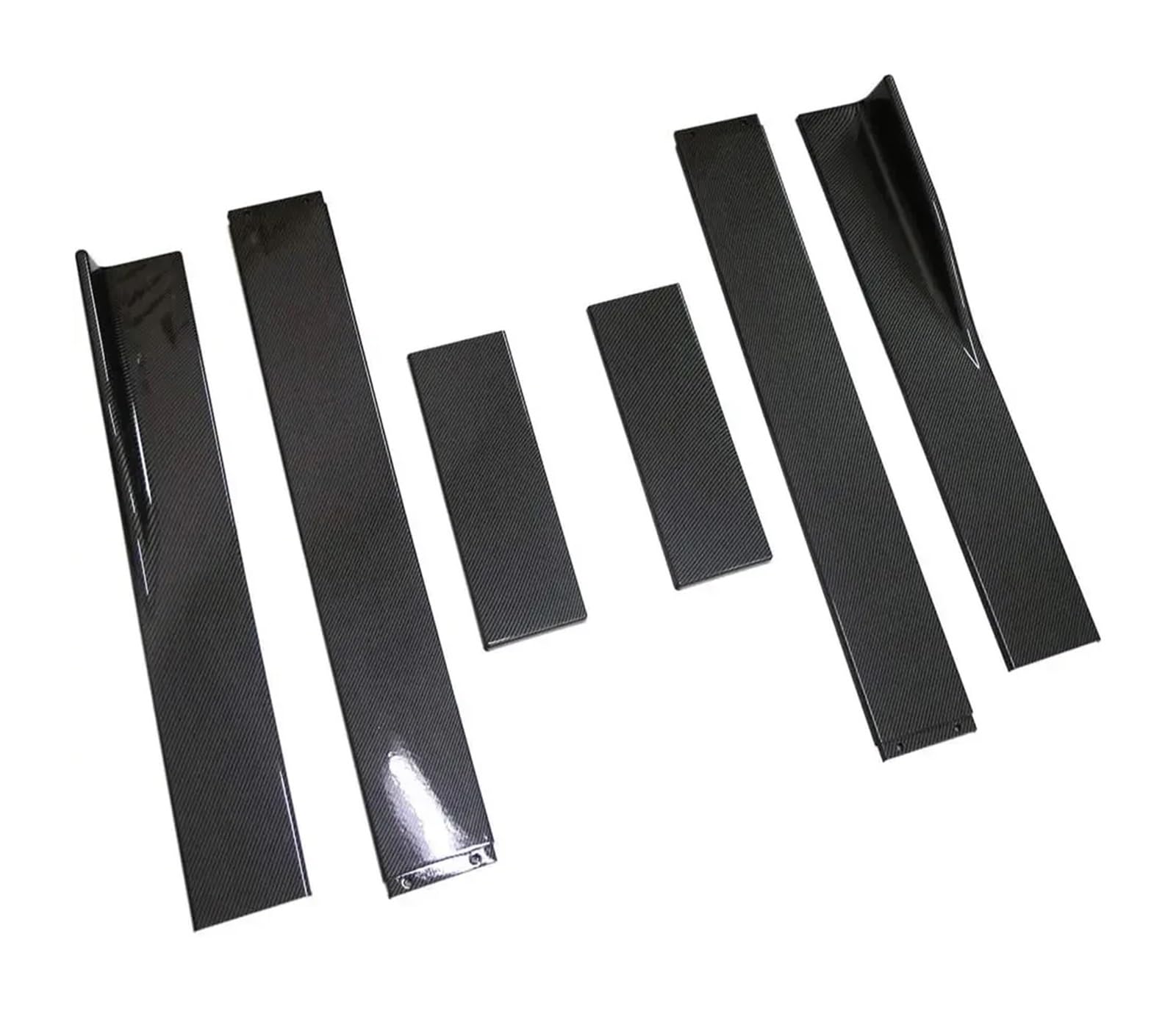 Auto-Seitenschweller, 78,7" 86,6" Kompatibel for Subaru WRX STI 2015-2021 Seitenschweller Universalverlängerung Splitter Schürze Splitter Winglet Body Kit Autozubehör(86.6IN Carbon Look) von CNZLUVNS