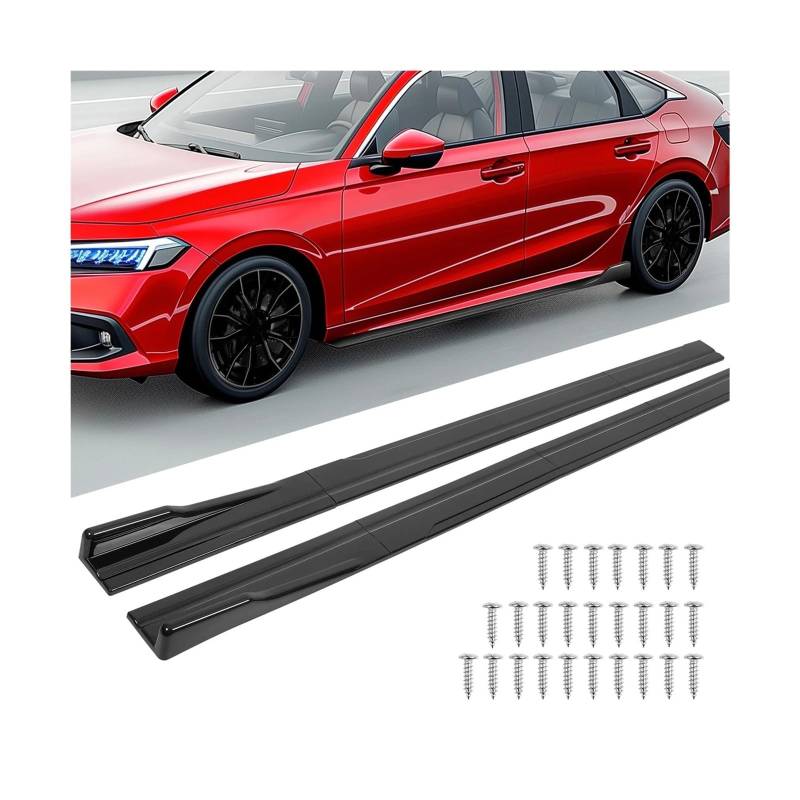 Auto-Seitenschweller, 86,6“ Seitenschweller Universal kompatibel for BMW F10 5 Series 535i 528i Sport 2011–2016 Verlängerung Body Kit Schürze Winglet Autozubehör von CNZLUVNS