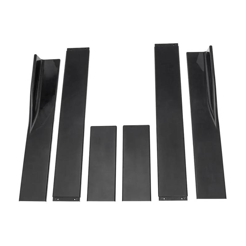 Auto-Seitenschweller, 86,6 Zoll Seitenschweller, universell kompatibel for BMW F10 F11 5er 535i 528i Sport 2011–2016, Verlängerungskörper-Set, Schürze, Winglet, Autozubehör(Black) von CNZLUVNS