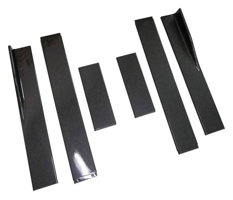 Auto-Seitenschweller, 86,6 Zoll Seitenschweller, universell kompatibel for BMW F10 F11 5er 535i 528i Sport 2011–2016, Verlängerungskörper-Set, Schürze, Winglet, Autozubehör(Carbon Fiber Look) von CNZLUVNS