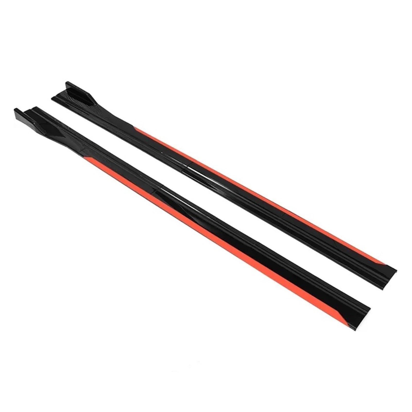 Auto-Seitenschweller, Auto Seite Rock Einstellbare Stoßstange Carbon Fiber Modifiedextension Rocker Platte Lip Kompatibel for Kia for Ford for Mazda for BMW(New Reddish Black218) von CNZLUVNS
