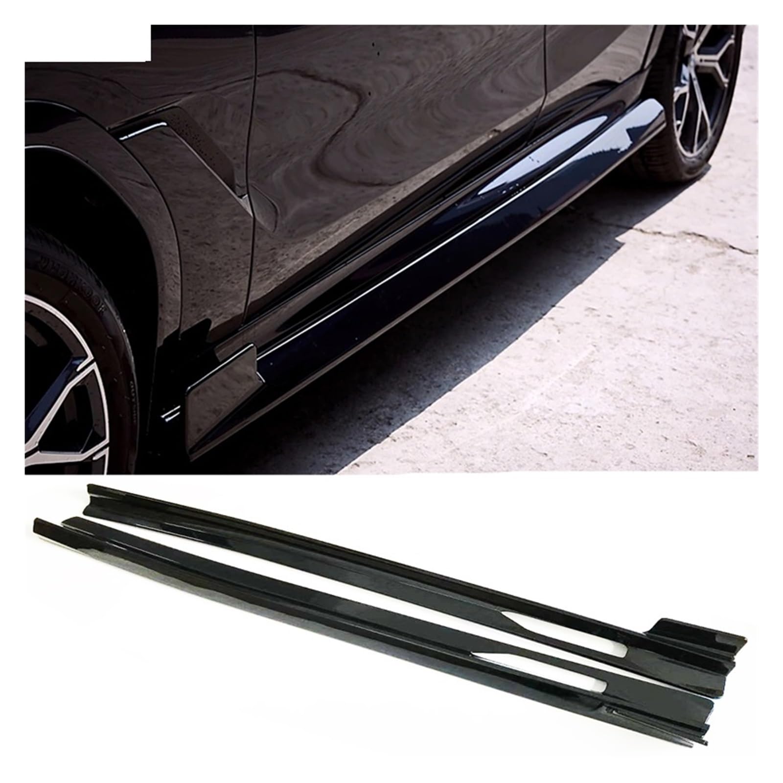Auto-Seitenschweller, G06 X6 Black Warrior Style Hellschwarze ABS-Seitenschweller, kompatibel mit Bmw G06 X6 Car Body Kit 2021 Auto-Seitenschweller, G06 X6 Black Warrior Style Hellschwarze ABS-Seitenschweller, kompatibel mit Bmw G06 X6 Car Body Kit 2021 von CNZLUVNS