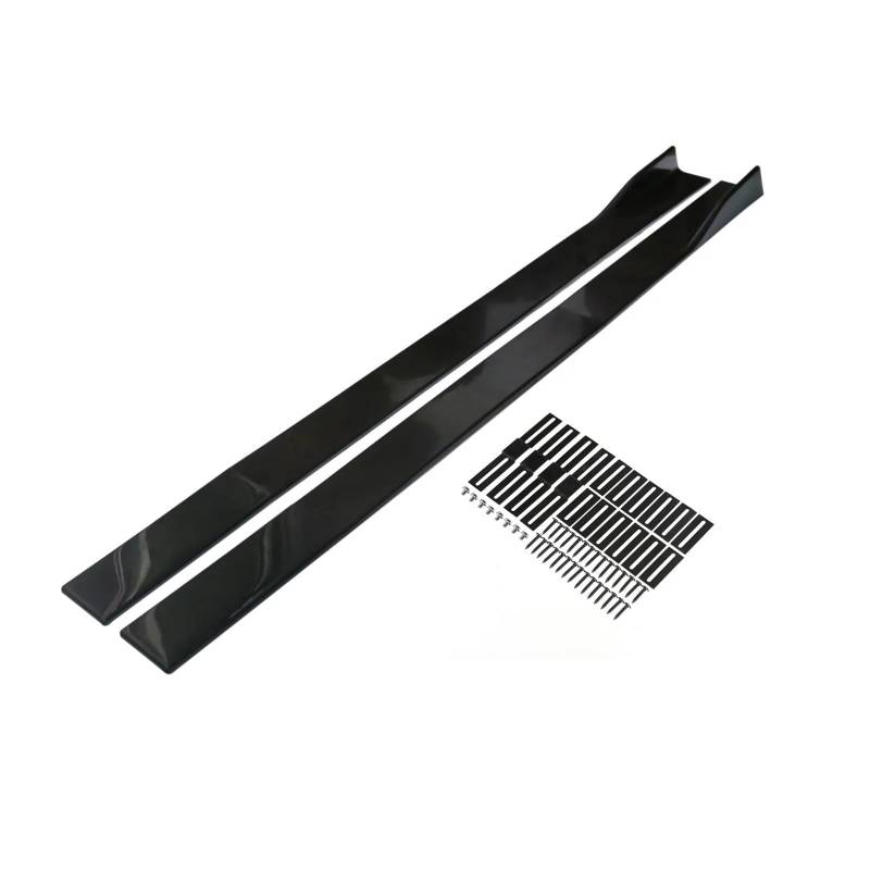 Auto-Seitenschweller, Helles Schwarz, 6 Stück, 2 m/2,2 m, Universal-Seitenschweller-Verlängerung, Rocker-Panels, Lippensplitter, Autoscooter-Styling von CNZLUVNS