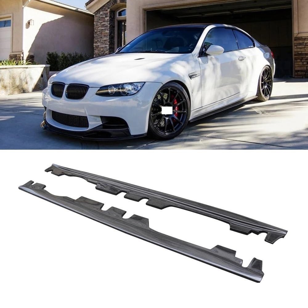 Auto-Seitenschweller, Kompatibel for BMW 3 Serie E92 E93 M3 2008-2013 Carbon Side Rock Verlängerung Lip Schürze Auto tuning(Forged Carbon) von CNZLUVNS
