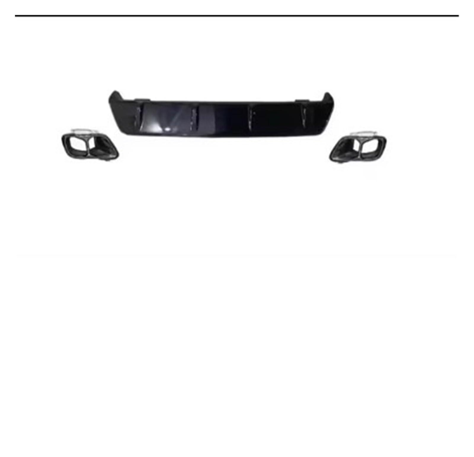Auto-Seitenschweller, Kompatibel for BMW X6 G06 2023 2024+ ABS Schwarz Auto Frontlippe Heckdiffusor Auspuff Seitenschweller Spoiler Body Kit(Diffuser and Exhaust) von CNZLUVNS