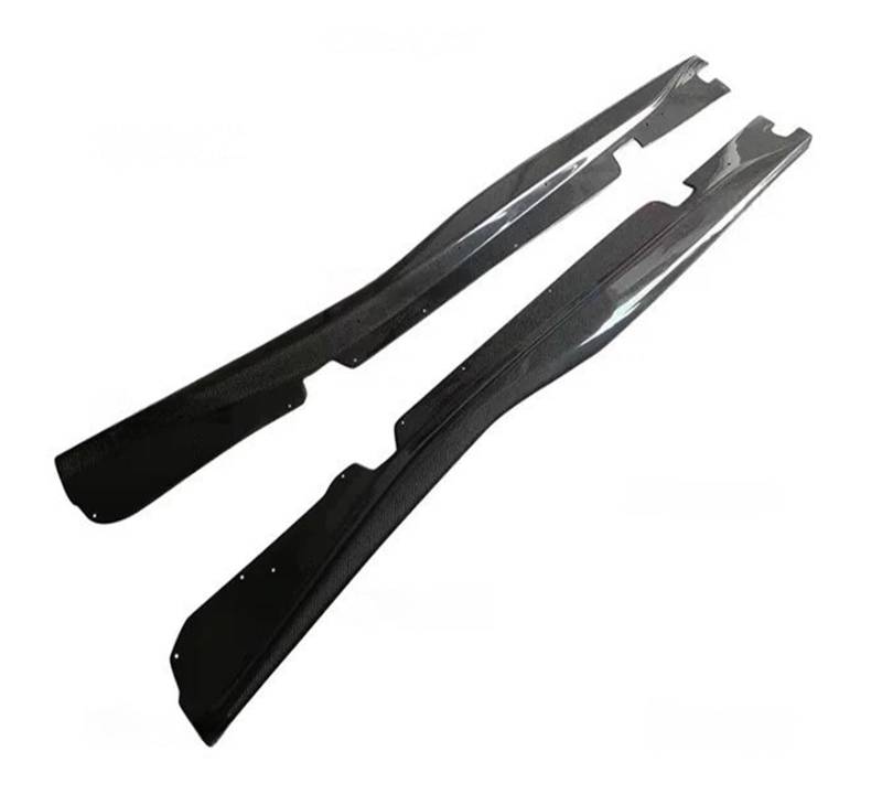 Auto-Seitenschweller, Kompatibel for Chevrolet Corvette C7 2014-2019 Carbon Faser Auto Stoßstange Lippe Seite Rock Spoiler Abdeckung Körper Kit(Carbon Fiber) von CNZLUVNS