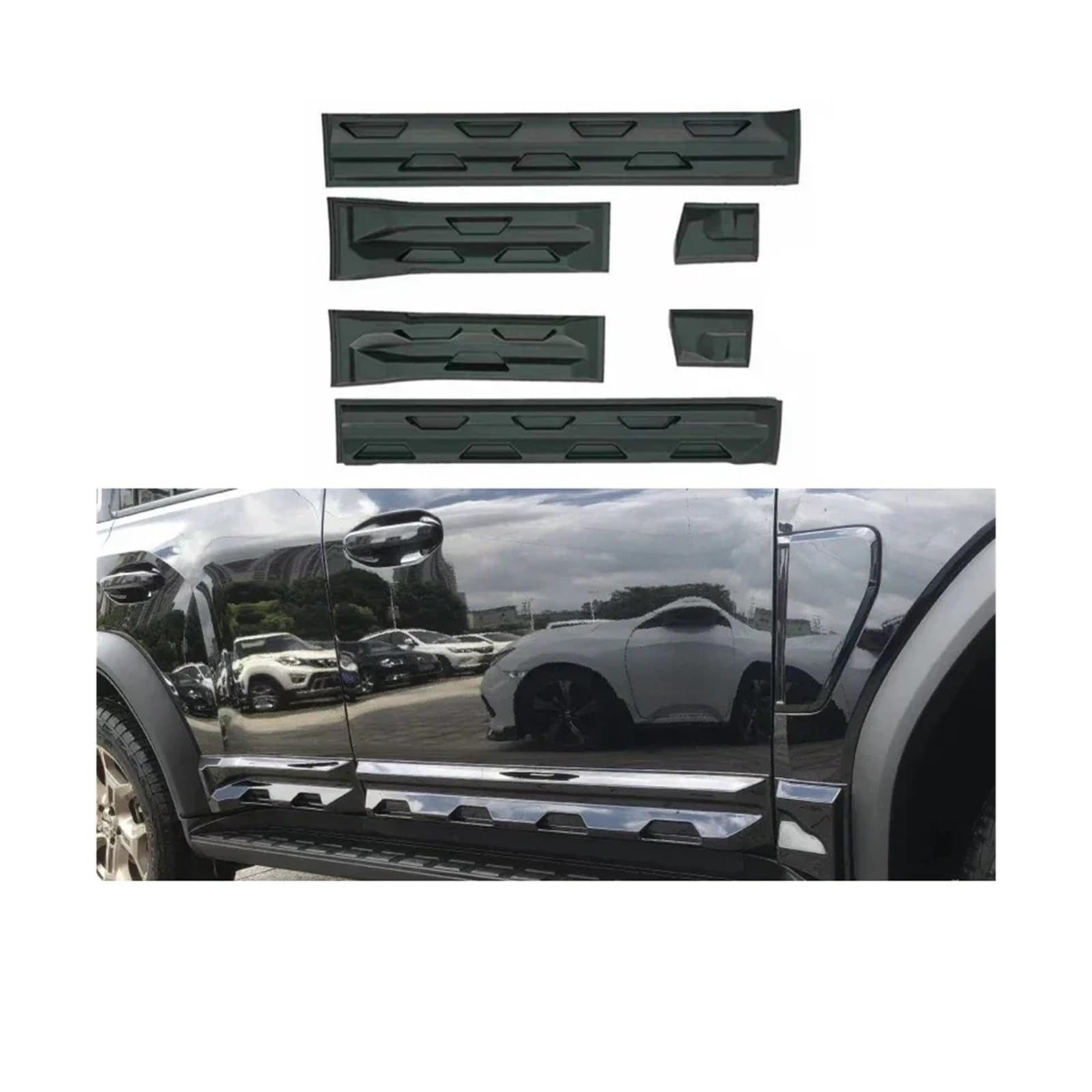 Auto-Seitenschweller, Kompatibel for JETOUR Traveller T2 2023–2024, Auto-ABS-Seitenschweller-Modifikation City Hunter, Autotür-Schutzplatte, Außen-Autozubehör Auto-Seitenschweller, Kompatibel for JETOUR Traveller T2 2023–2024, Auto-ABS-Seitenschweller-Modifikation City Hunter, Autotür-Schutzplatte, Außen-Autozubehör von CNZLUVNS