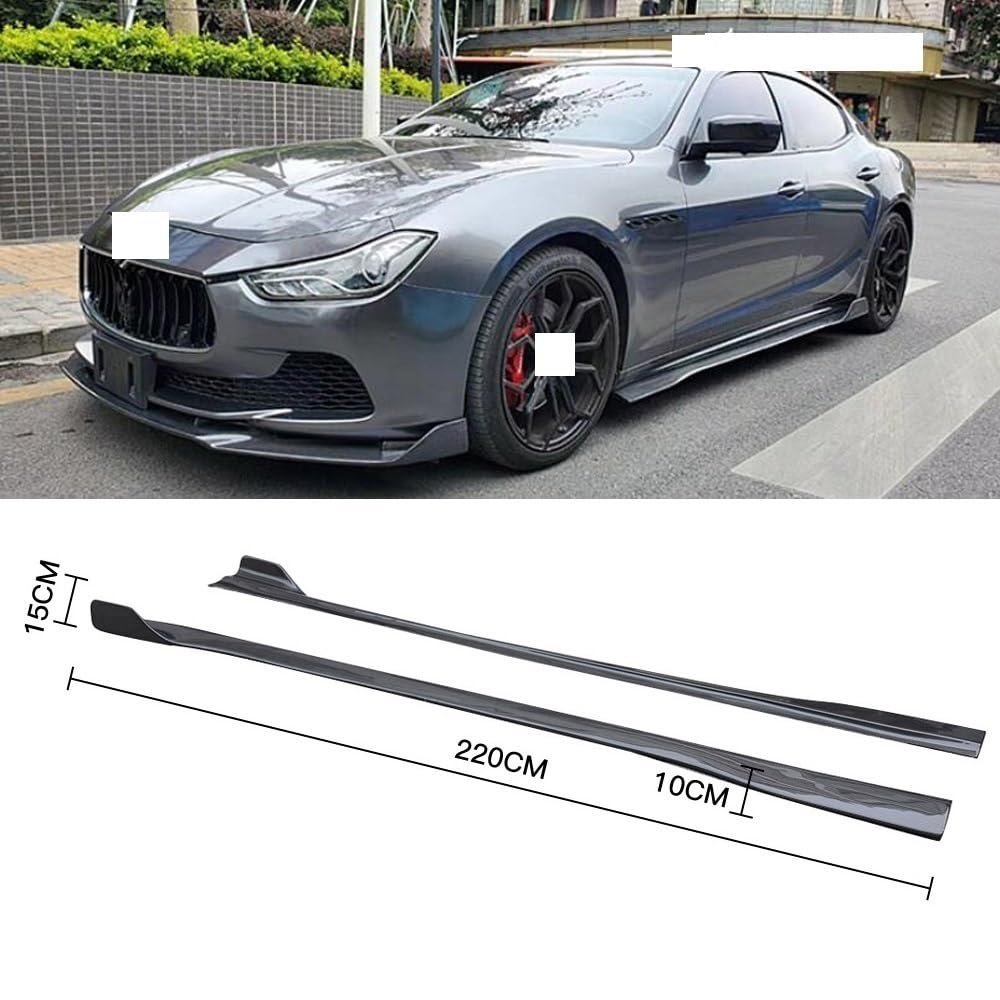 Auto-Seitenschweller, Kompatibel for Maserati Ghibli 2015–2020, Kohlefaser-Seitenschweller, Verlängerungslippe, Schürzen, Auto-Styling(Fiberglass) von CNZLUVNS
