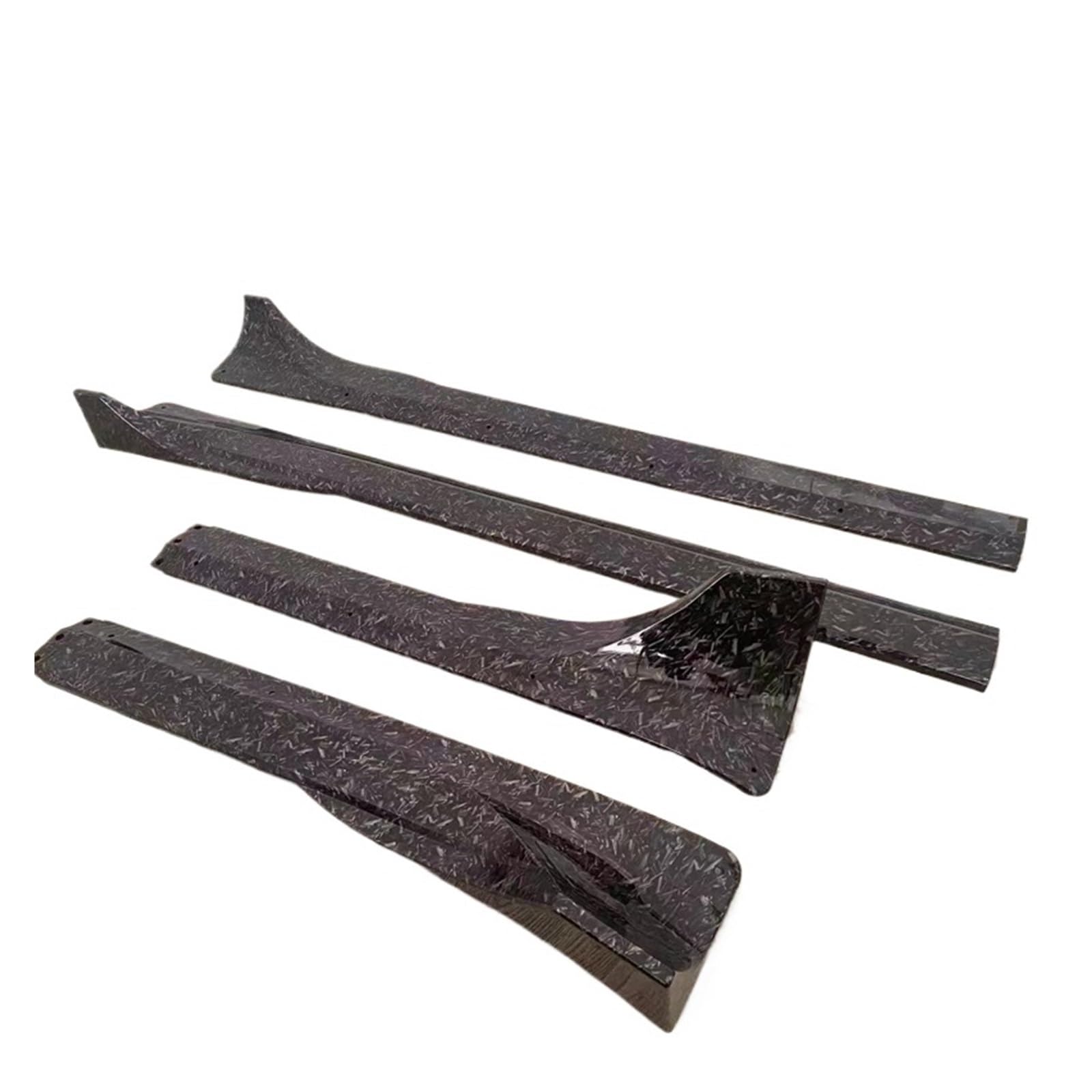 Auto-Seitenschweller, Kompatibel for Tesla Model 3 und Model Y 2018–2023+, 4 Stück, glänzendes Schwarz/Karbonfaser-Farbe, Body-Kit, Seitenschweller-Spoiler-Zubehör(3 forging color) von CNZLUVNS