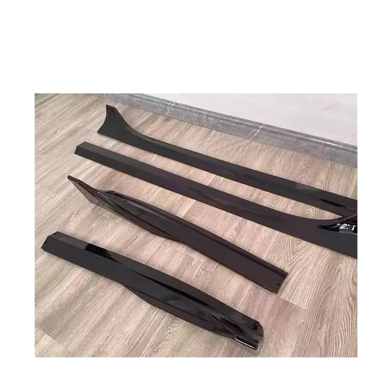 Auto-Seitenschweller, Kompatibel for Tesla Model 3 und Model Y 2018–2023+, 4 Stück, glänzendes Schwarz/Karbonfaser-Farbe, Body-Kit, Seitenschweller-Spoiler-Zubehör(3 glossy black) von CNZLUVNS