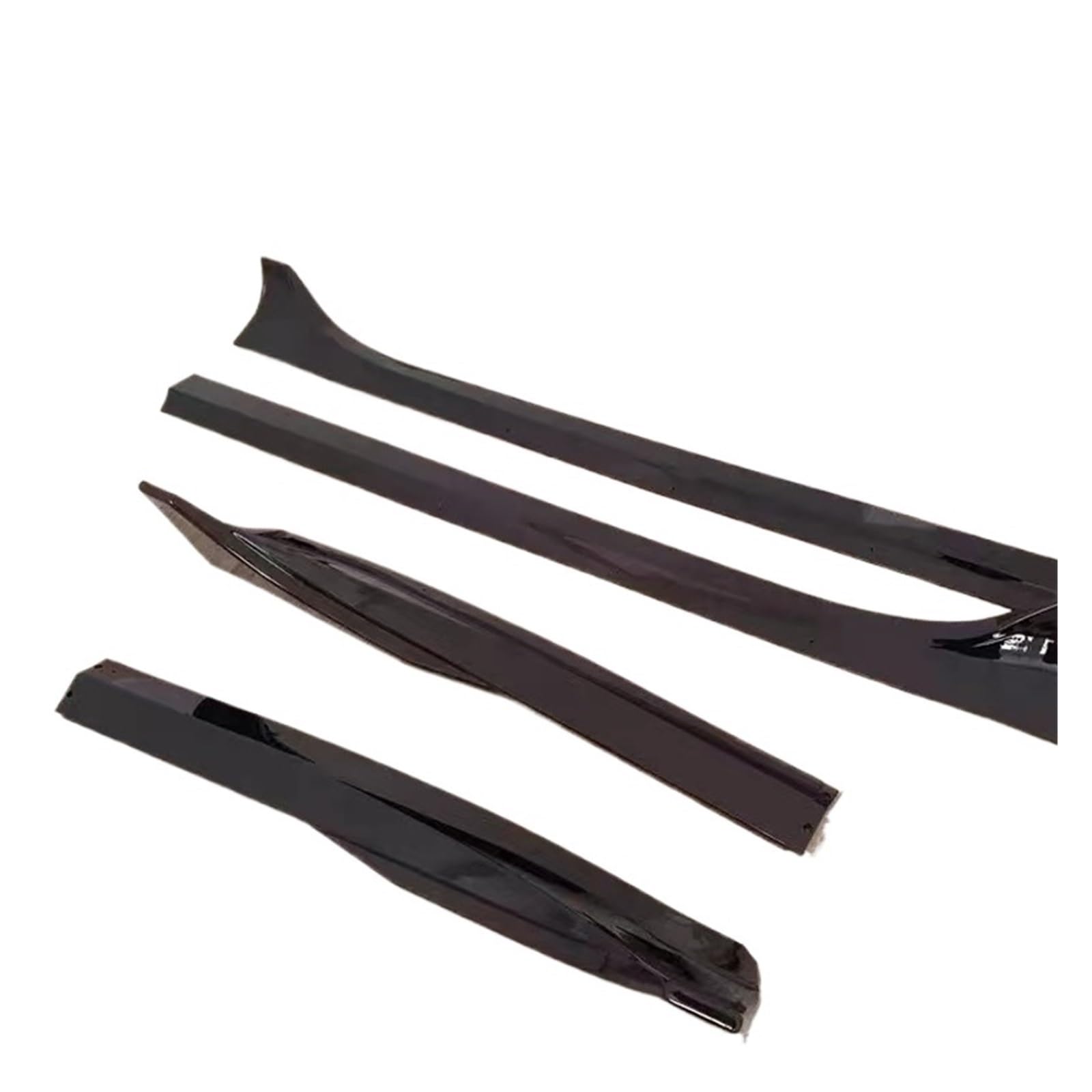 Auto-Seitenschweller, Kompatibel for Tesla Model 3 und Model Y 2018–2023+, 4 Stück, glänzendes Schwarz/Karbonfaser-Farbe, Body-Kit, Seitenschweller-Spoiler-Zubehör(3 glossy black) von CNZLUVNS