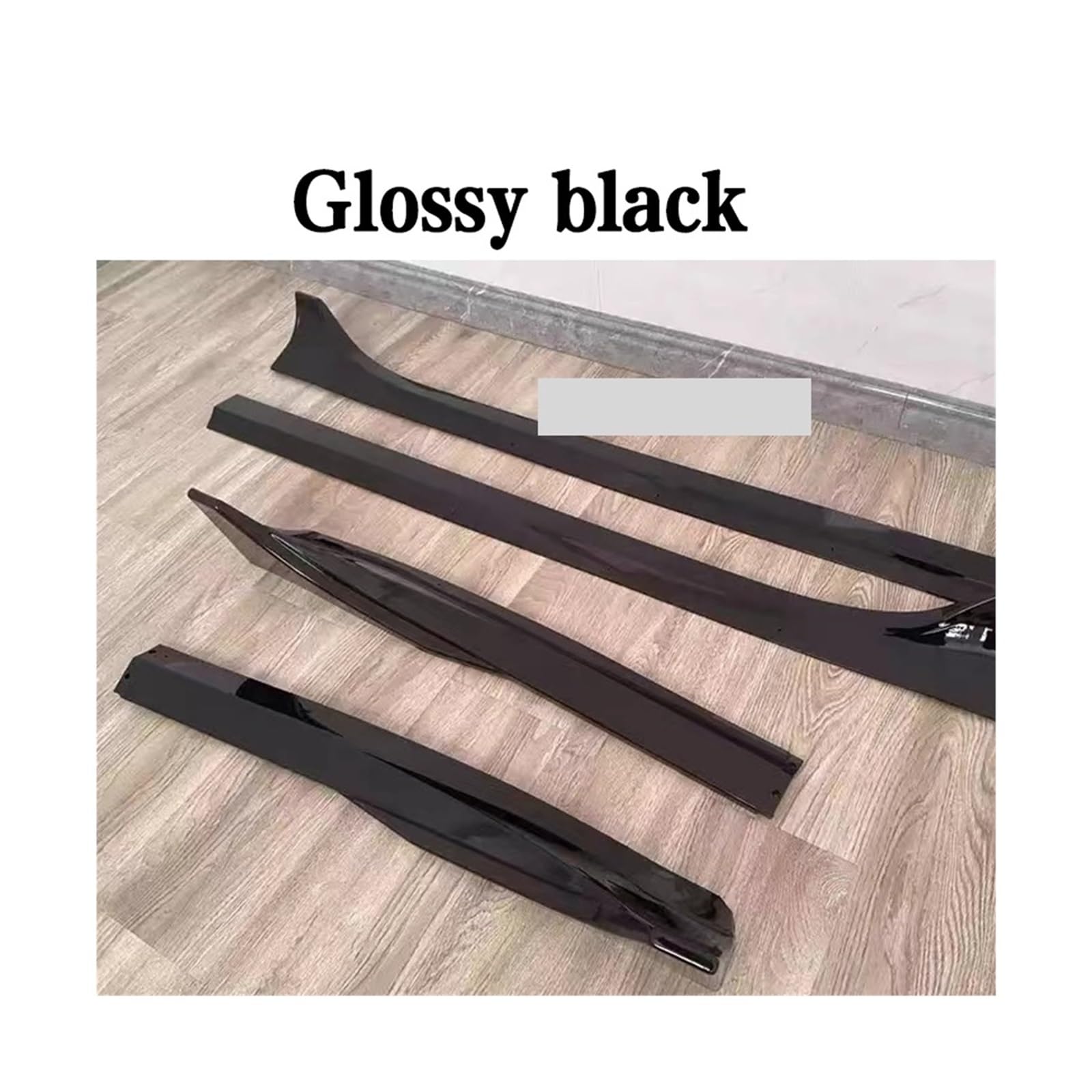 Auto-Seitenschweller, Kompatibel for Tesla Model 3 und Model Y 2018–2023+, 4 Stück, glänzendes Schwarz/Karbonfaser-Farbe, Body-Kit, Seitenschweller-Spoiler-Zubehör(Y glossy black) von CNZLUVNS