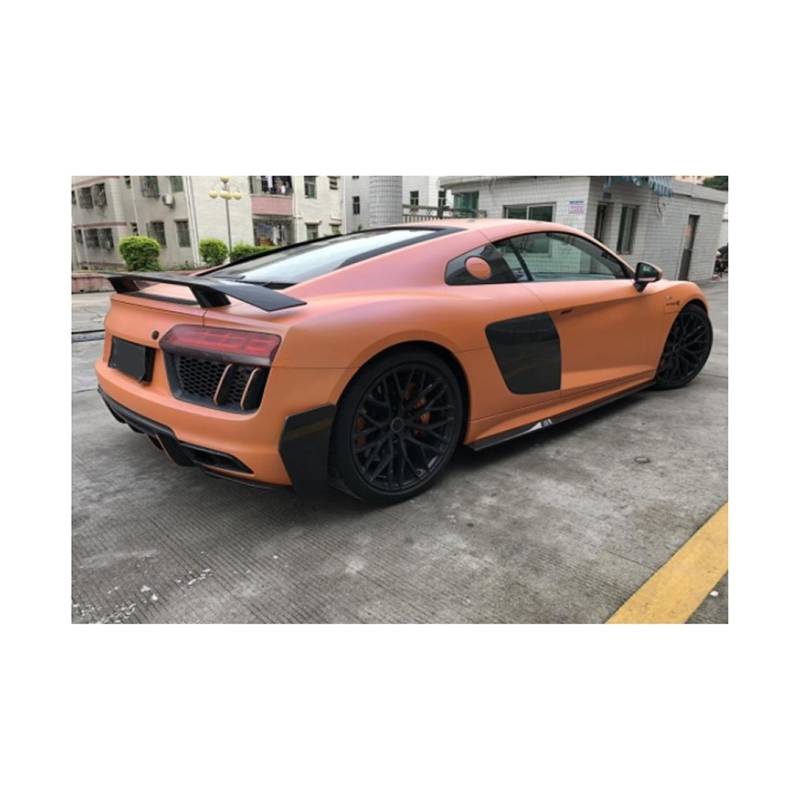 Auto-Seitenschweller, R8 V10 Plus Kohlefaser-Auto-Seitenschweller, kompatibel mit Audi R8 Karosserie-Set, Zierleisten 15–19 von CNZLUVNS