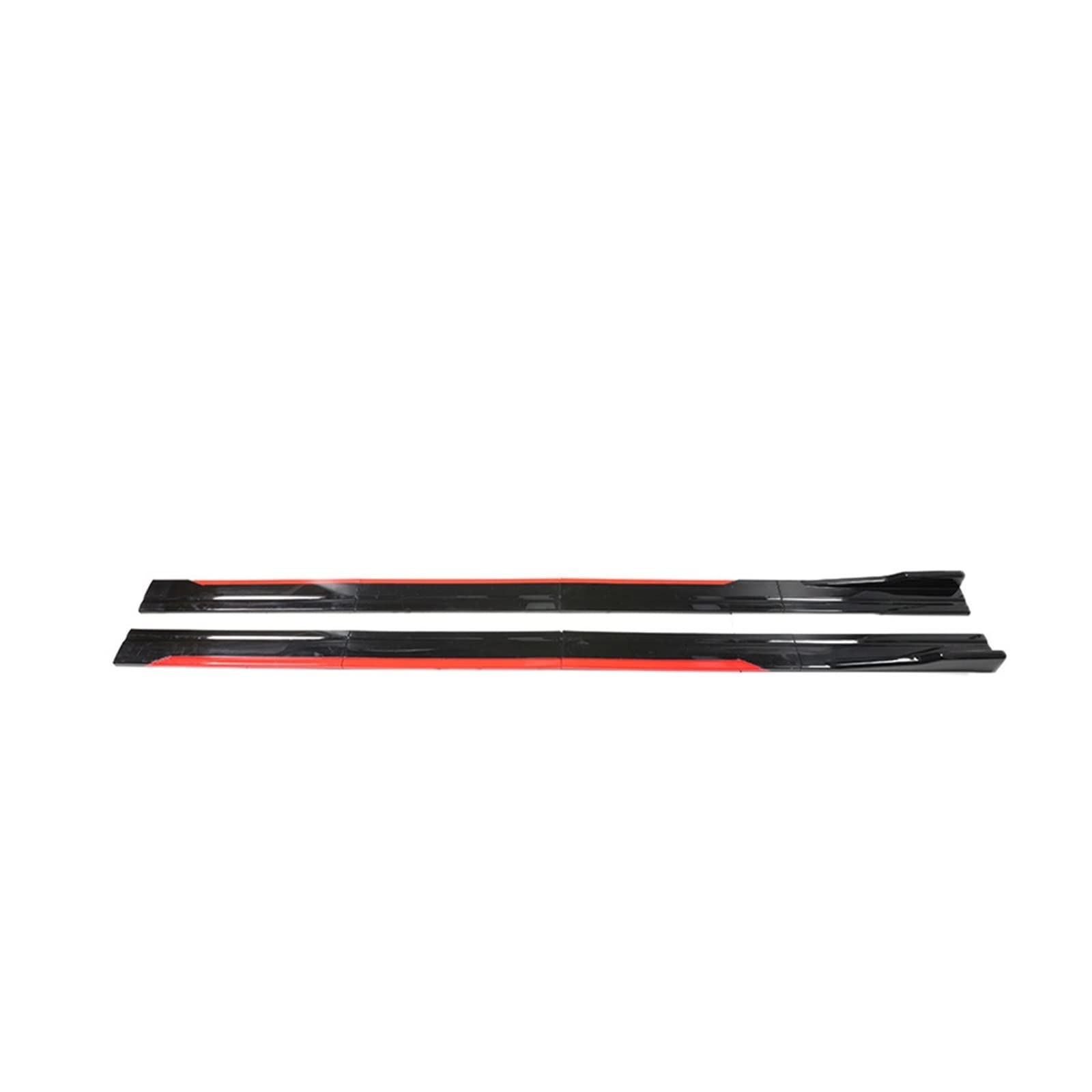 Auto-Seitenschweller, Universal 2,2 m Seite Rock Splitter Winglet Seite Flügel Stoßstange Lippe Kompatibel for BMW for Benz for Audi for Ford for PEUGEOT for SEAT Leon Etc(Red glossy black) von CNZLUVNS