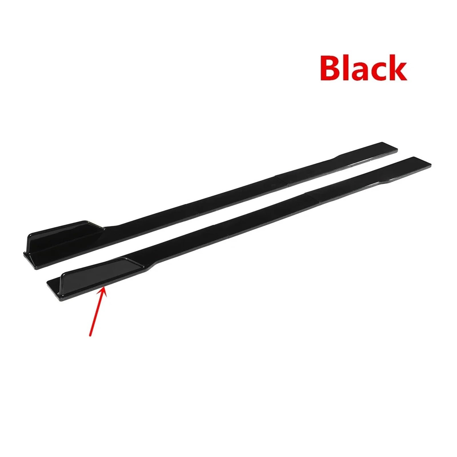 Auto-Seitenschweller, Universal 2m Auto Seitenschweller Splitter Winglet Seitenflügel Stoßstange Spoiler Lippe kompatibel for SEAT LEON FR 5F MK1 MK3 MK3.5 MK5 for Ibiza 6J 6L(Black) von CNZLUVNS