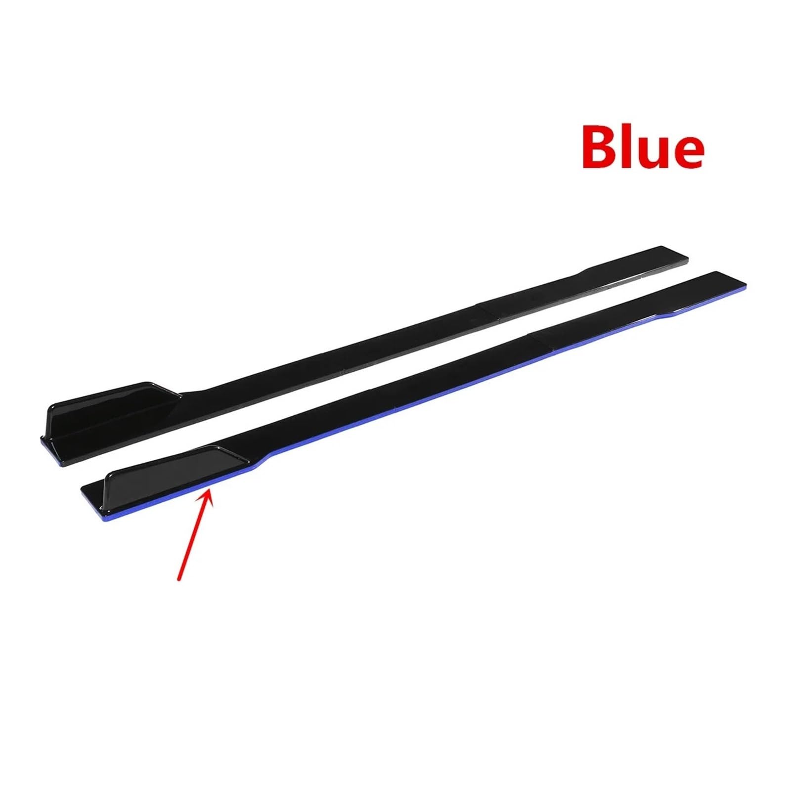 Auto-Seitenschweller, Universal 2m Auto Seitenschweller Splitter Winglet Seitenflügel Stoßstange Spoiler Lippe kompatibel for SEAT LEON FR 5F MK1 MK3 MK3.5 MK5 for Ibiza 6J 6L(Blue) von CNZLUVNS