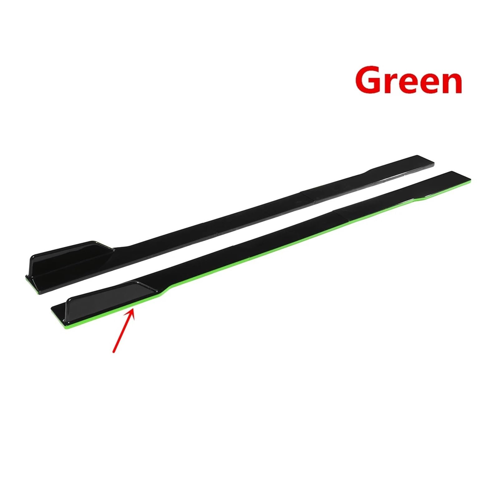 Auto-Seitenschweller, Universal 2m Auto Seitenschweller Splitter Winglet Seitenflügel Stoßstange Spoiler Lippe kompatibel for SEAT LEON FR 5F MK1 MK3 MK3.5 MK5 for Ibiza 6J 6L(Green) von CNZLUVNS