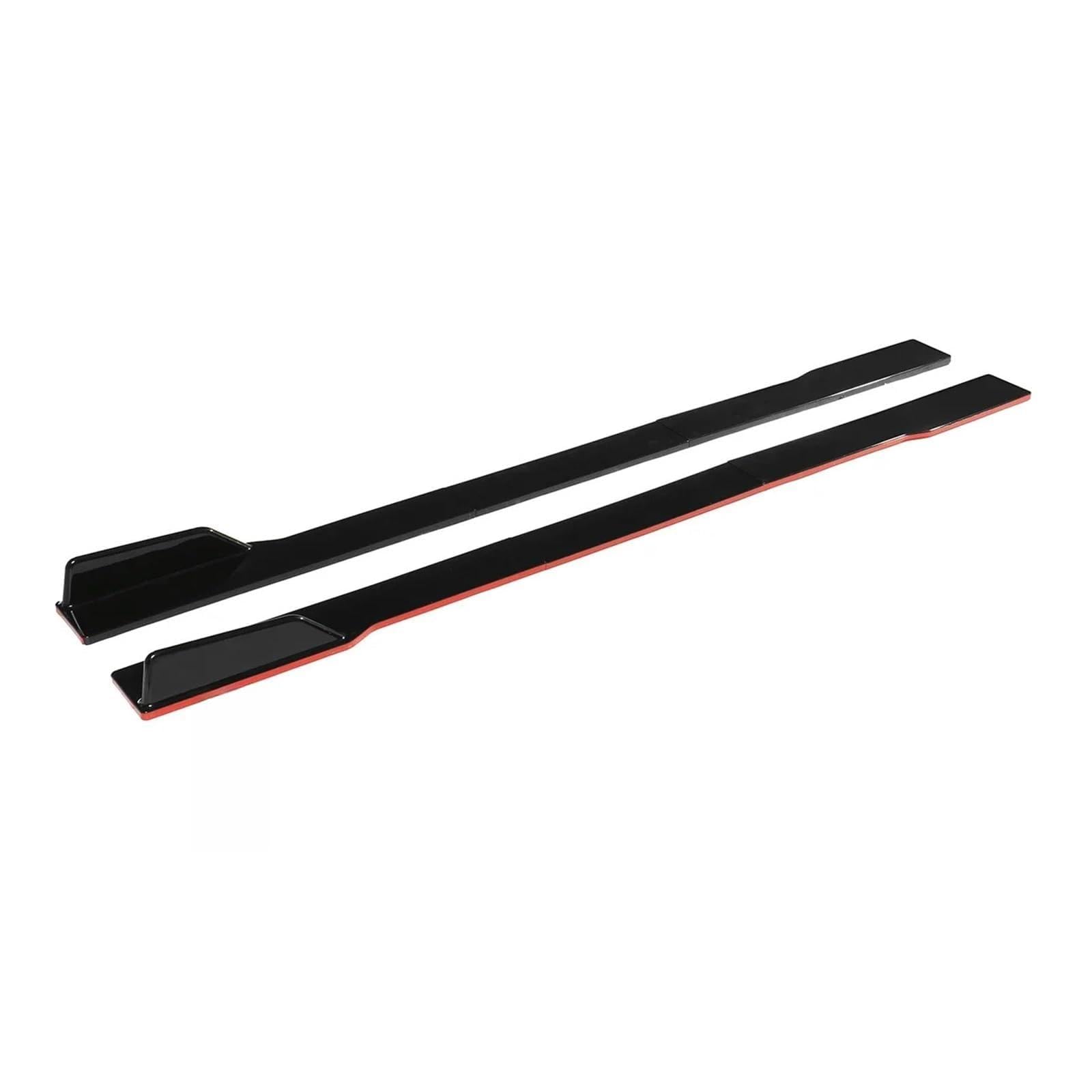 Auto-Seitenschweller, Universal 2m Auto Seitenschweller Splitter Winglet Seitenflügel Stoßstange Spoiler Lippe kompatibel for SEAT LEON FR 5F MK1 MK3 MK3.5 MK5 for Ibiza 6J 6L(Red) von CNZLUVNS