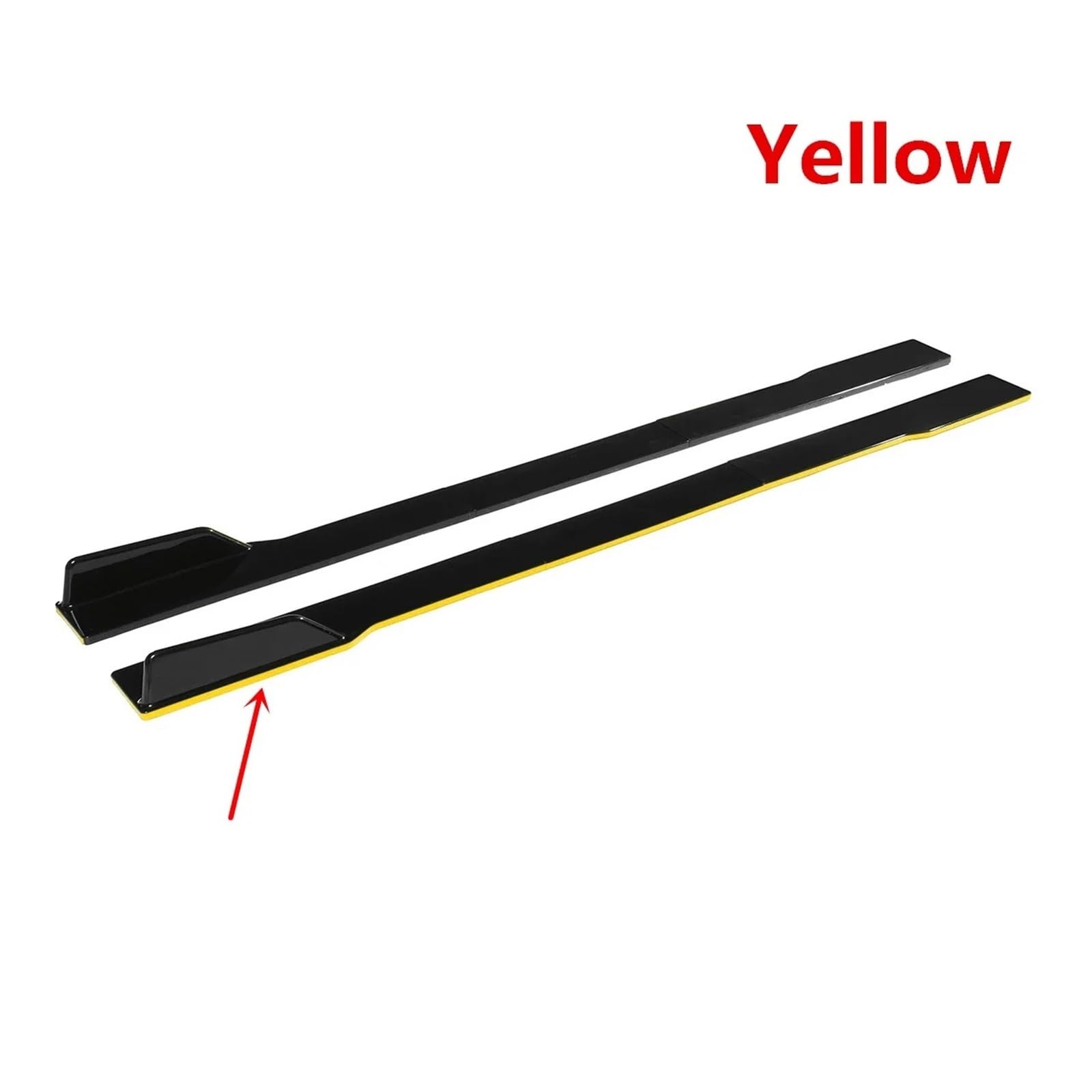 Auto-Seitenschweller, Universal 2m Auto Seitenschweller Splitter Winglet Seitenflügel Stoßstange Spoiler Lippe kompatibel for SEAT LEON FR 5F MK1 MK3 MK3.5 MK5 for Ibiza 6J 6L(Yellow) von CNZLUVNS