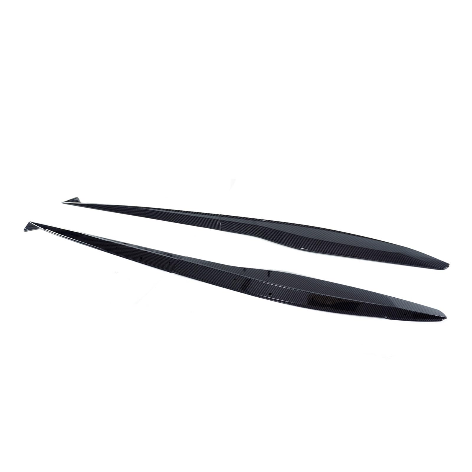 Auto-Seitenschweller, for Corvette C8 2023–2024 Z06, Auto-Seitenschweller, kompatibel mit Wide-Body-Version, Autozubehör, matt/glänzend, schwarzer Carbonfaser-Look(Carbon Fiber Look) von CNZLUVNS
