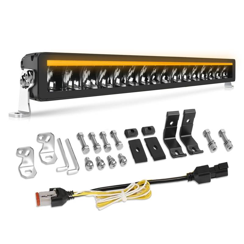CO LIGHT 32" Light bar Auto 120W 24000LM led Balken 12v/24V Strahl bis zu 1066 Meter IP68 Geeignet für landwirtschaftliche Traktoren, 4x4 Fahrzeuge, Lastwagen und Wohnwagen von CO LIGHT