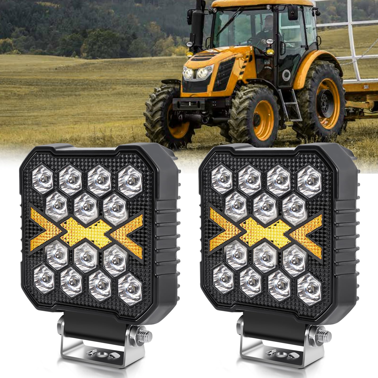 CO LIGHT 4 Zoll Quadratische LED Arbeitsscheinwerfer 2 stück 15000LM 12V 24V Arbeitsscheinwerfer IP68 Rückfahrscheinwerfer LED für Baufahrzeuge, Geländewagen, LKW, UTV und ATV CO LIGHT 4 Zoll Quadratische LED Arbeitsscheinwerfer 2 stück 15000LM 12V 24V Arbeitsscheinwerfer IP68 Rückfahrscheinwerfer LED für Baufahrzeuge, Geländewagen, LKW, UTV und ATV von CO LIGHT