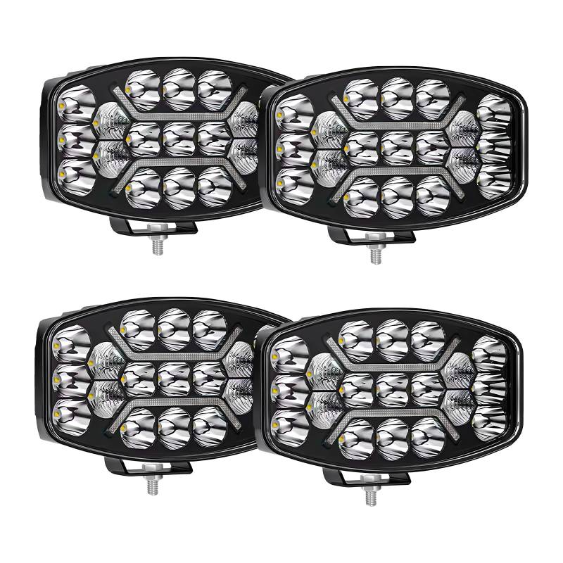 CO LIGHT 4PCS 10 Zoll LED Arbeitsscheinwerfer 12v，270W Runder LED Scheinwerfer ECE IP68 Wasserdicht mit Zulassung für Traktor Offroad Auto Bagger LKW SUV ATV von CO LIGHT