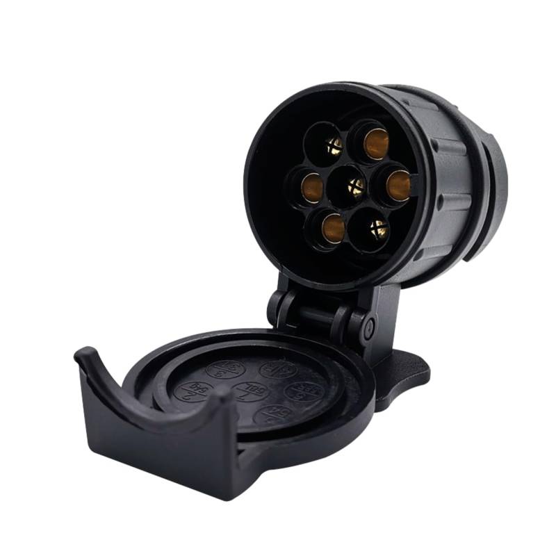 COACOM 1 Stück Adapter Anhänger 13 Auf 7 Polig, Mini-Adapter, Wasserdichter Adapter 12 V, Steckdosenkonverter Für Anhänger, LKW, Wohnmobil von COACOM