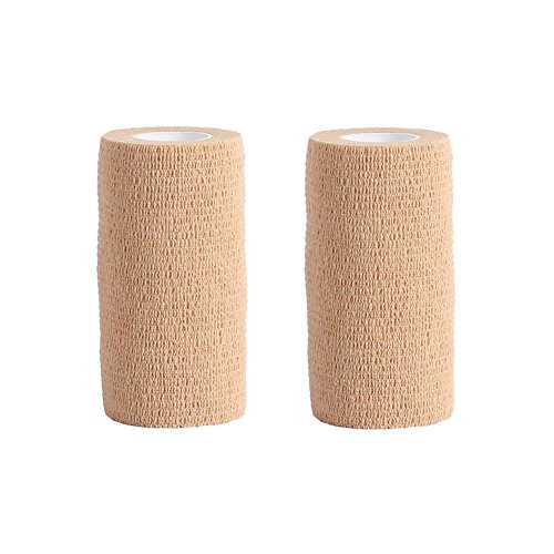 Haftbandage/Selbsthaftende Bandage – 2 Rollen x 10 cm x 4,5 m Erste Hilfe für Haustiere, kohäsiver Verband von COBOX