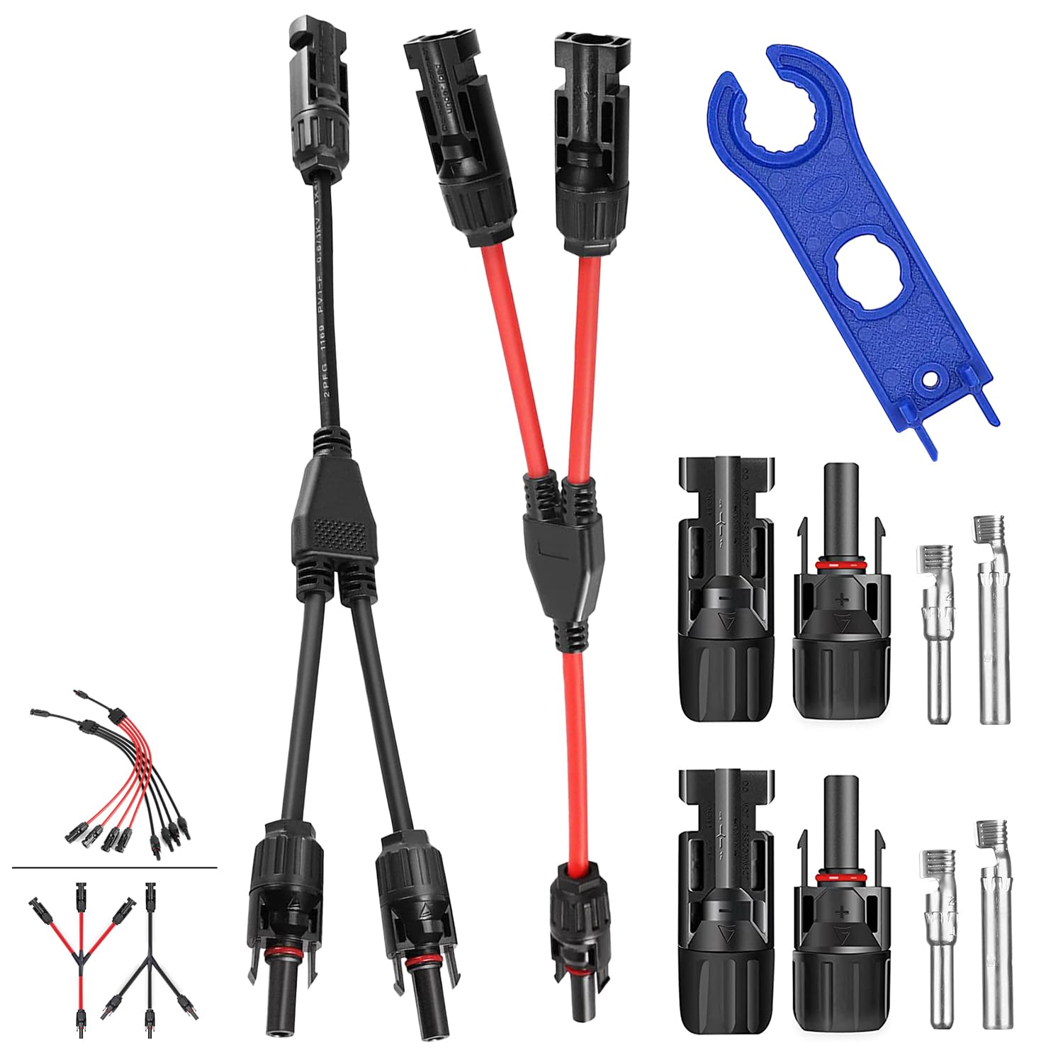 COCOSY 1 Paar Solarkabel Y Stecker, Solarkabel Y Verteiler 6mm²/4mm²/2.5mm², Pv Y Stecker MMF/FFM, Y-Typ-2 Solarpanel-Verzweigungskabel für Parallelverbindung COCOSY 1 Paar Solarkabel Y Stecker, Solarkabel Y Verteiler 6mm²/4mm²/2.5mm², Pv Y Stecker MMF/FFM, Y-Typ-2 Solarpanel-Verzweigungskabel für Parallelverbindung von COCOSY