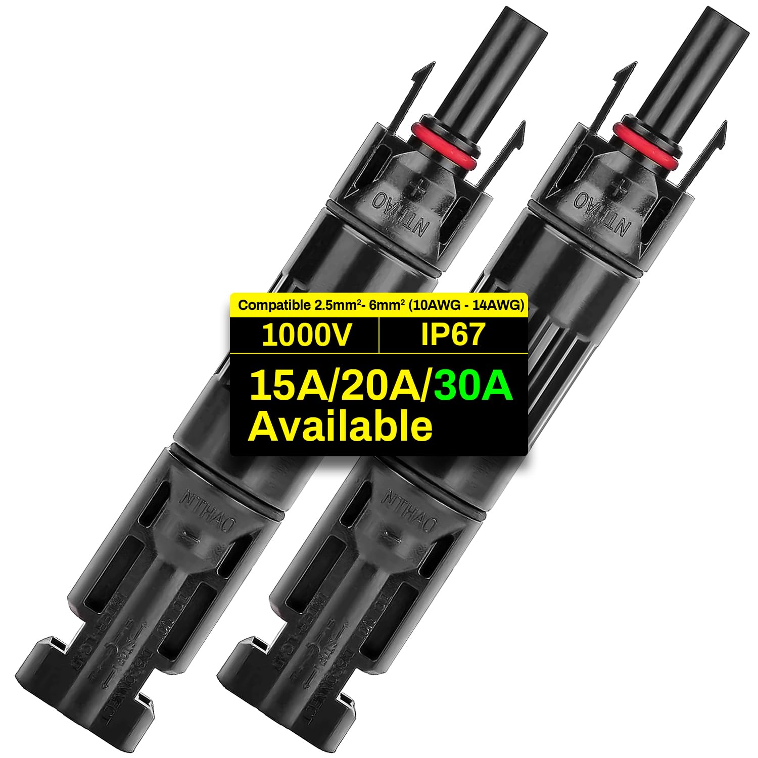 COCOSY 2 Stück 30A Dioden Stecker für Solarpanel-Anschluss, 15A/20A/30A 1000V Sperrdioden, Rückstromschutz-Diode Solarstecker gegen Hot-Spot-Effekt, IP67, für PV-Solaranlage DIY Kabel COCOSY 2 Stück 30A Dioden Stecker für Solarpanel-Anschluss, 15A/20A/30A 1000V Sperrdioden, Rückstromschutz-Diode Solarstecker gegen Hot-Spot-Effekt, IP67, für PV-Solaranlage DIY Kabel von COCOSY