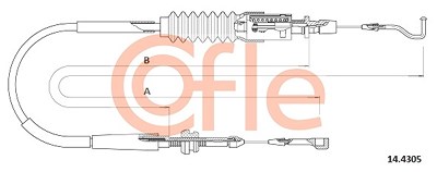 Cofle Gaszug [Hersteller-Nr. 14.4305] für VW von COFLE