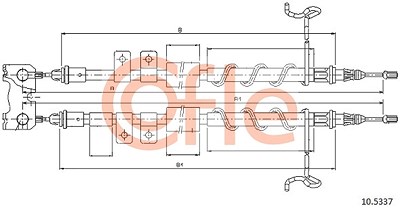 Cofle Seilzug, Feststellbremse [Hersteller-Nr. 10.5337] für Ford von COFLE