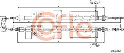 Cofle Seilzug, Feststellbremse [Hersteller-Nr. 10.5343] für Ford von COFLE