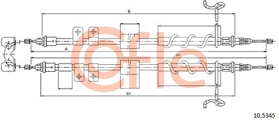 Cofle Seilzug, Feststellbremse [Hersteller-Nr. 10.5345] für Ford von COFLE