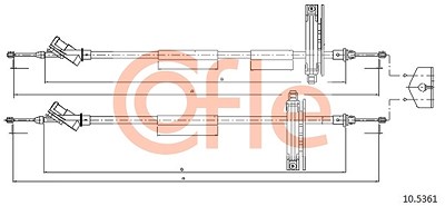 Cofle Seilzug, Feststellbremse [Hersteller-Nr. 10.5361] für Ford von COFLE