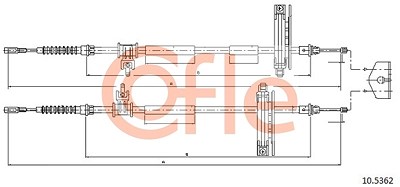 Cofle Seilzug, Feststellbremse [Hersteller-Nr. 10.5362] für Ford von COFLE