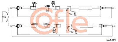 Cofle Seilzug, Feststellbremse [Hersteller-Nr. 10.5384] für Ford von COFLE
