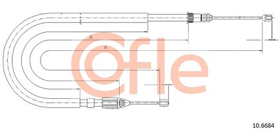 Cofle Seilzug, Feststellbremse [Hersteller-Nr. 10.6684] für Renault von COFLE
