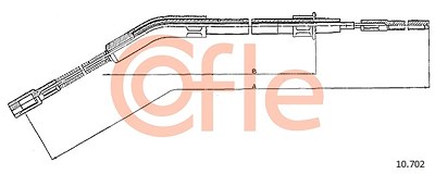 Cofle Seilzug, Feststellbremse [Hersteller-Nr. 10.702] für VW von COFLE