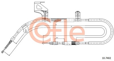 Cofle Seilzug, Feststellbremse [Hersteller-Nr. 10.7482] für VW von COFLE