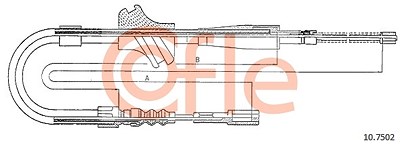 Cofle Seilzug, Feststellbremse [Hersteller-Nr. 10.7502] für Audi von COFLE